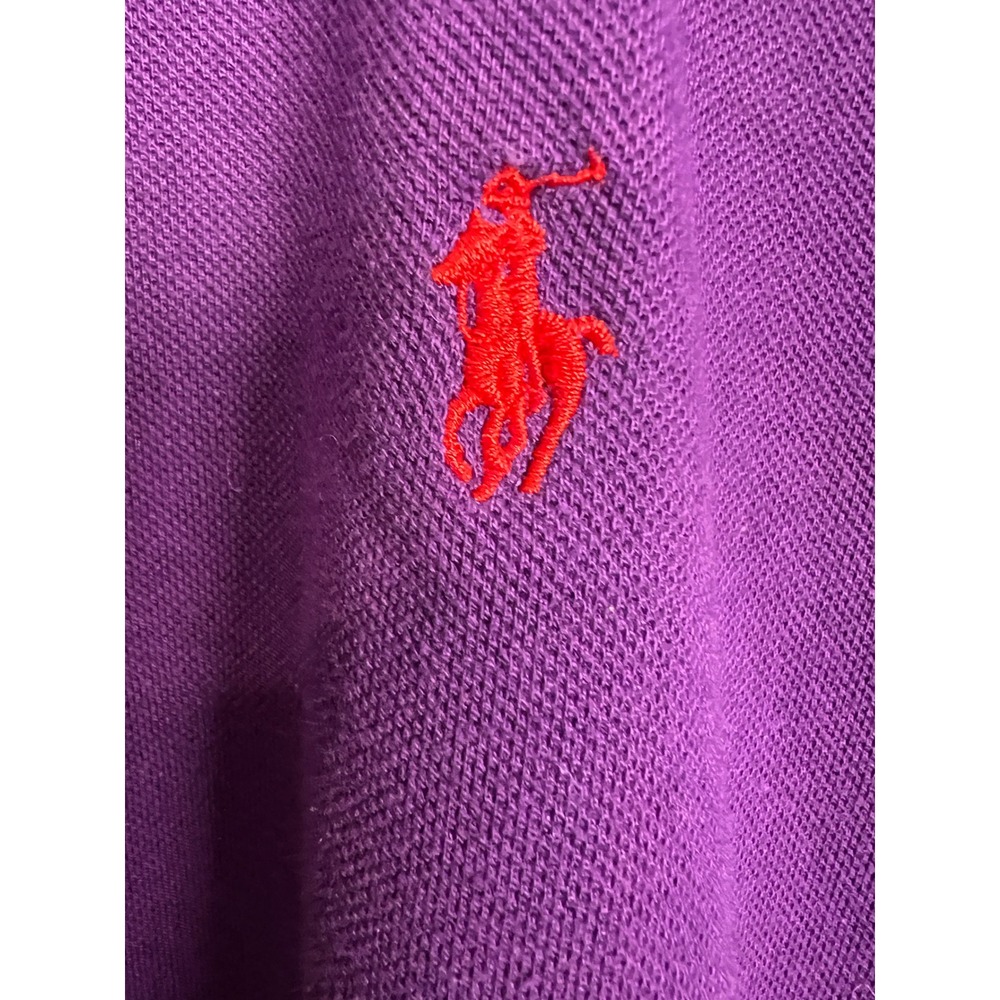 Polo Ralph Lauren Polo Kids XL Purple Short Sleeve Red Pony Logo Preppy Shirt D1 - Picture 5 of 8